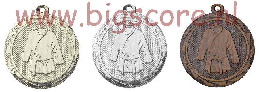 Judo/Karate E3011 Medaille goud-zilver-brons Compleet LAATSTE OP=OP!!
